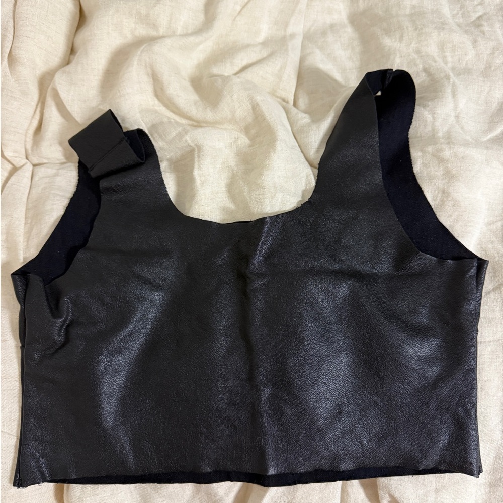 Commando Black Crop Top